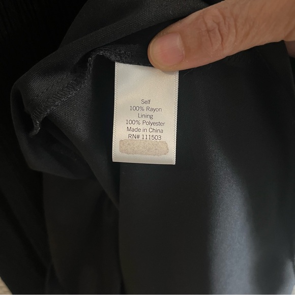 Apt 9 Vee Neck Sleeveless MIDI Dress Medium in Black with White/Good embroidery - Picture 12 of 13